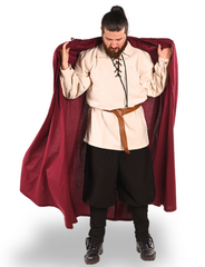 HERO Burgundy - Men's Medieval Viking Hooded Cloak