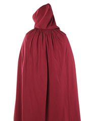 HERO Burgundy - Cape à capuche médiévale viking pour femme