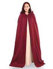 HERO Burgundy - Cape à capuche médiévale viking pour femme