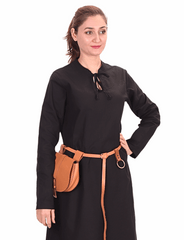 LARA Medieval Cotton Black Dress | Authentic Medieval Attire