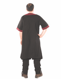LOKI Cotton Black/Burgundy Tunic : Medieval Viking Renaissance Short Sleeve Cotton Tunic
