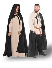 LORD Unisex Grey WOOL Cloak - Medieval Viking Hooded Cloak and Capes for Women and Men