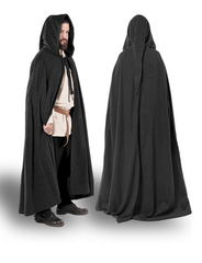 LORD Unisex Grey WOOL Cloak - Medieval Viking Hooded Cloak and Capes for Women and Men