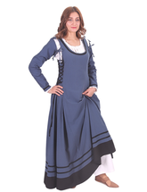 FREYA Schwarz - Mittelalterliches Wikinger-Unterkleid aus Baumwolle