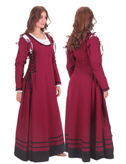 MIA Cotton Burgundy – XV-XVI Century Inspired Medieval Viking Renaissance Dress