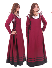 MIA Cotton Burgundy – XV-XVI Century Inspired Medieval Viking Renaissance Dress