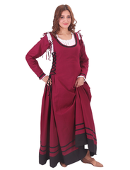 MIA Cotton Burgundy – XV-XVI Century Inspired Medieval Viking Renaissance Dress