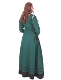 MIA Cotton Forest Green – XV-XVI Century Inspired Medieval Viking Renaissance Cotton Dress