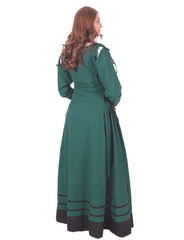 MIA Cotton Forest Green – XV-XVI Century Inspired Medieval Viking Renaissance Cotton Dress
