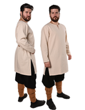 ODIN Natural Cotton Canvas Tunic - Men's Medieval Viking Cotton Canvas Tunic