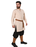 ODIN Natural Cotton Canvas Tunic - Men's Medieval Viking Cotton Canvas Tunic