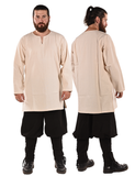 ODIN Natural Cotton Canvas Tunic - Men's Medieval Viking Cotton Canvas Tunic