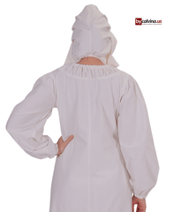 ROSELLA  White – Medieval Viking and Renaissance Cotton Poplin Dress