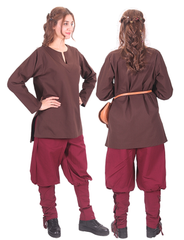 SARA Cotton Brown -  Women's Medieval Viking Tunic