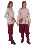 SARA Cotton Natur - Mittelalterliche Wikinger-Tunika für Damen