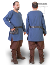 ODIN Burgunderrot - Mittelalterliche Wikinger-Tunika aus Baumwollcanvas für Herren