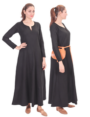 Wilma Wool Black – Wool Medieval Viking Women Dress
