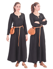 Wilma Wool Black – Wool Medieval Viking Women Dress