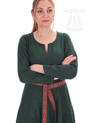 Wilma Wolle Grün – Mittelalterliches Wikingerkleid für Frauen