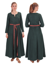 Wilma Wolle Grün – Mittelalterliches Wikingerkleid für Frauen