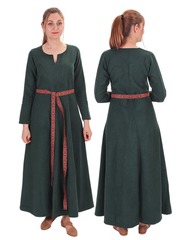 Wilma Wolle Grün – Mittelalterliches Wikingerkleid für Frauen