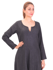 Wilma Wolle Grau – Mittelalterliches Wikingerkleid aus Wolle für Damen