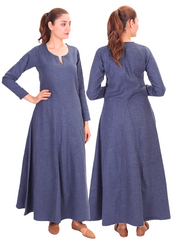 Wilma Wool Indigo Blue – Wool Medieval Viking Women Dress