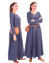 Wilma Wool Indigo Blue – Wool Medieval Viking Women Dress