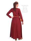 Wilma Wool Orange – Wool Medieval Viking Women Woolen Dress
