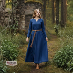 FREYA Coton Bleu - Sous-vêtement Viking Médiéval 