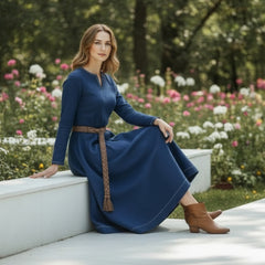 FREYA Coton Bleu - Sous-vêtement Viking Médiéval 