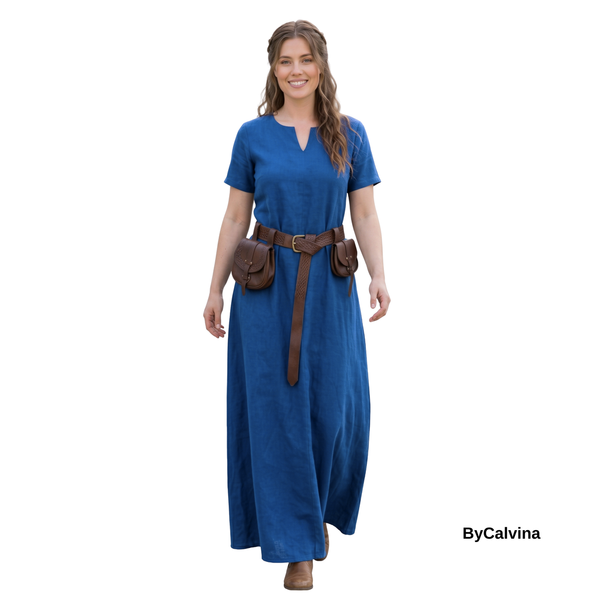 ELVAS — Blue Cotton Canvas Viking Underdress