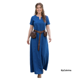 ELVAS — Blue Cotton Canvas Viking Underdress