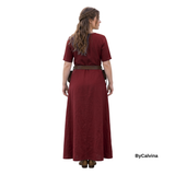 ELVAS — Burgundy Cotton Canvas Viking Underdress