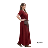 ELVAS — Burgundy Cotton Canvas Viking Underdress