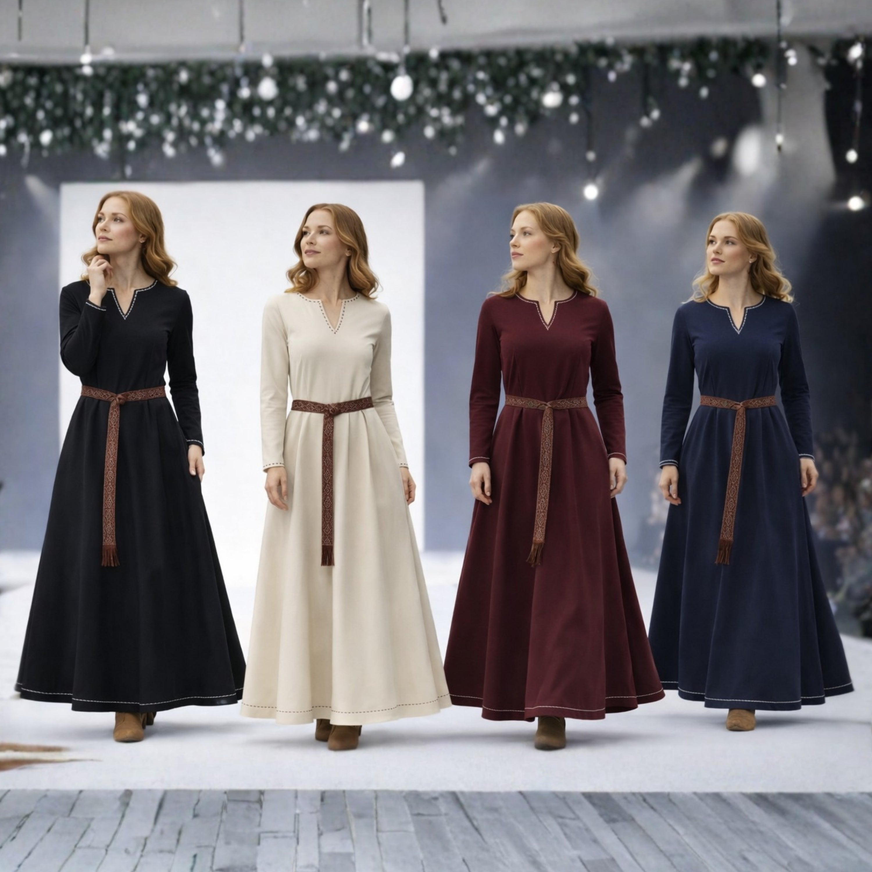 FREYA Cotton Natur - Sous-robe médiévale viking en coton 