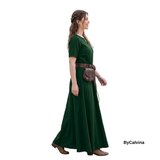 ELVAS — Green Cotton Canvas Viking Underdress