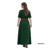 ELVAS — Green Cotton Canvas Viking Underdress