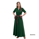 ELVAS — Green Cotton Canvas Viking Underdress