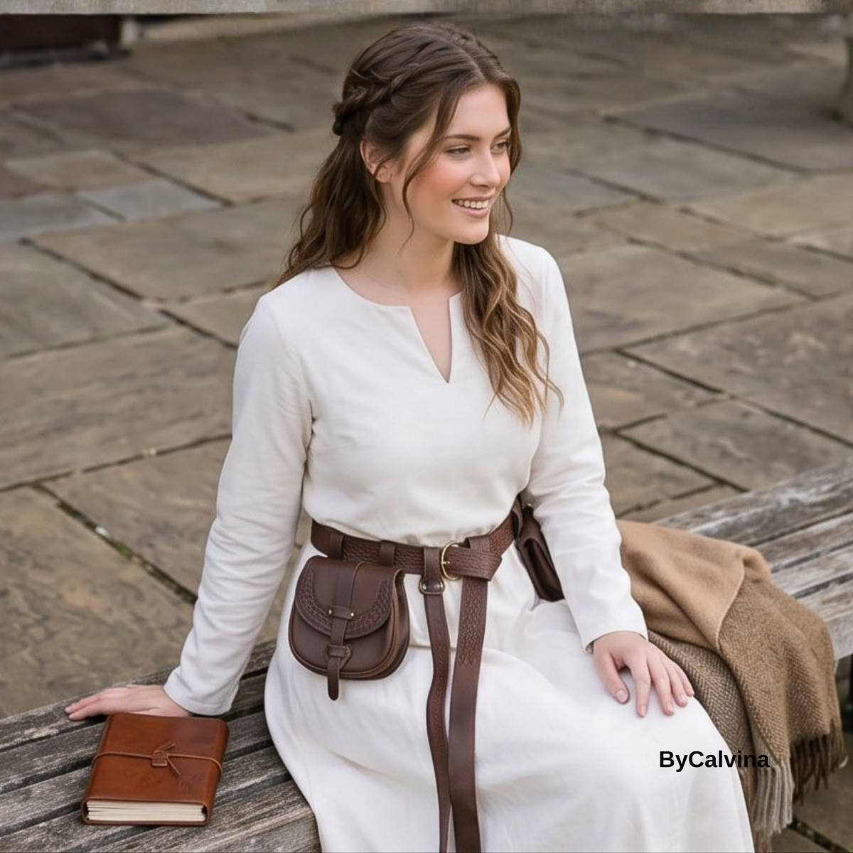 FREYAS Medieval Viking Underdress - 100% Cotton Canvas | Handmade | S-10XL