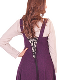 ANNA Wolle Lila - Mittelalterliches Wikinger-Schürzenkleid aus Wolle 