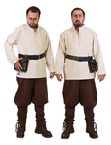 ARES Natur - Cotton Canvas Medieval Viking Larp Cotton Canvas Shirt