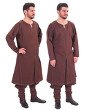 ODIN Natural - Mittelalterliche Wikinger-Tunika aus Baumwollcanvas für Herren 