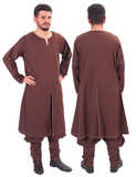ODIN Natural - Mittelalterliche Wikinger-Tunika aus Baumwollcanvas für Herren 