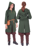 ATIYE Baumwolle Grün - Mittelalterliche Wikinger-Tunika für Damen 