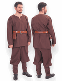 CARA Cotton Brown Tunic – Medieval & Viking Men’s Tunic