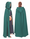 DINA Cotton F.Green Hooded Cloak – Medieval Viking Timeless Elegance and Practicality