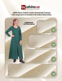 FAYE Cotton Forest Green - Medieval Viking Women’s Front and Back Slitted Dress with Hand-Stitched Seams
