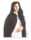 HERO Black - Cape à capuche médiévale viking pour femme 