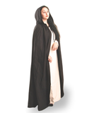HERO Black - Cape à capuche médiévale viking pour femme 